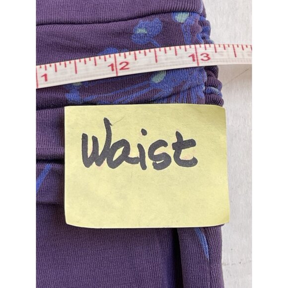 Boden Purple Floral Wrap Style Midi Dress Womens 4 R Stretch Party Boho Cottage - Picture 9 of 11